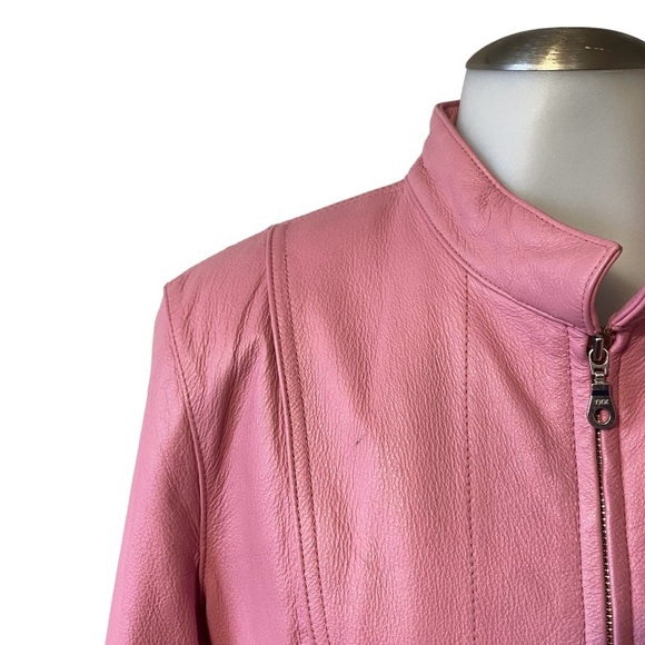 WILSONS LEATHER MAXIMA / SZ L / PINK LEATHER JACKET / EUC - Picture 5 of 10